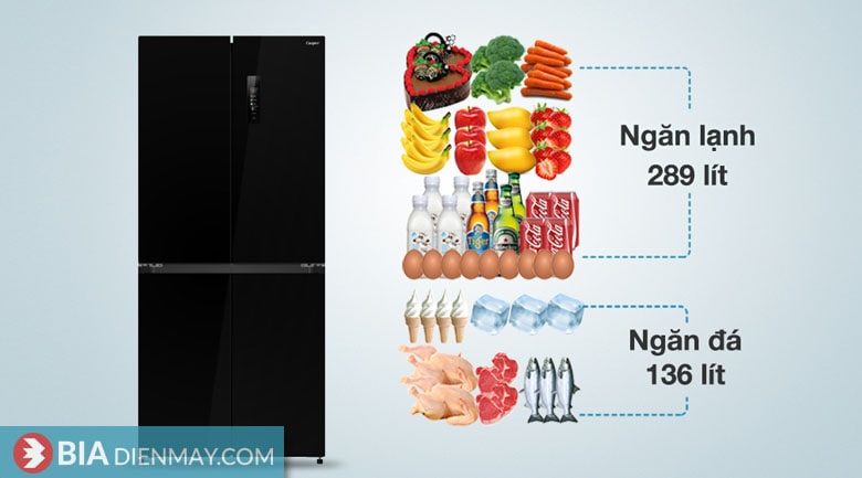 Tủ lạnh Casper inverter 425 lít RM-430VBM - Dung tích