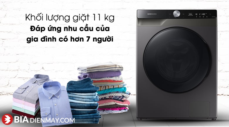 Máy giặt sấy Samsung WD11T734DBX/SV AI Inverter 11kg