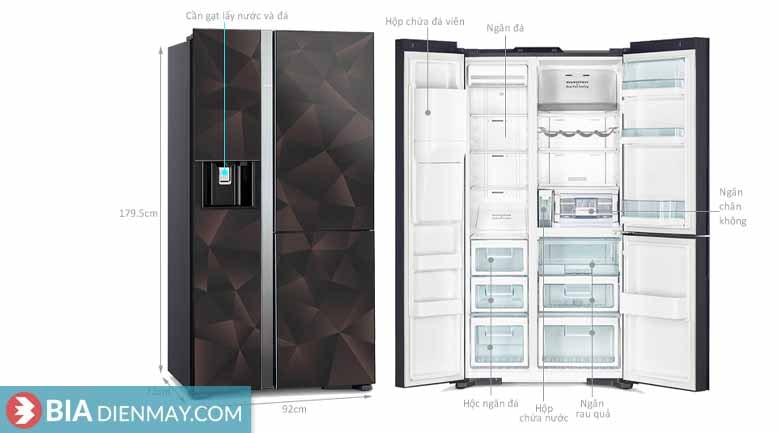 Tủ lạnh Hitachi inverter 569 lít R-FM800XAGGV9X(GBZ) - Chính hãng 