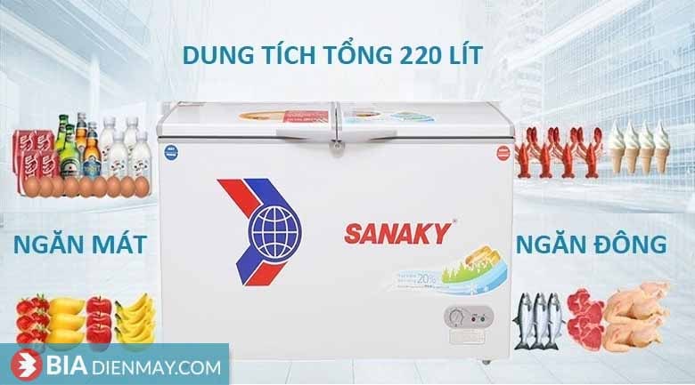 Tủ đông Sanaky 220 lít VH-2899W1 - Dung tích