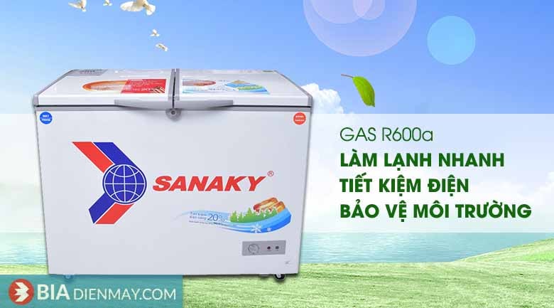Tủ đông Sanaky 220 lít VH-2899W1 - Làm lạnh nhanh với Gas R600a