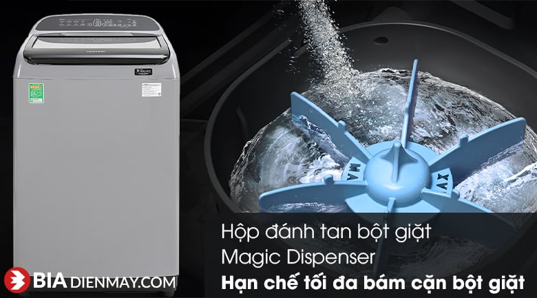 Máy giặt Samsung inverter 10kg WA10T5260BY/SV - hộp đánh tan bột giặt thông minh