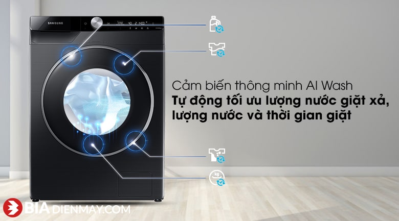 Máy giặt Samsung WW90TP44DSB/SV AI Inverter 9kg