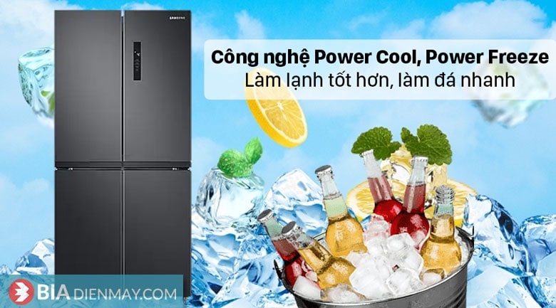 Tủ lạnh Samsung inverter 488 lít RF48A4000B4/SV - làm lạnh và đông đá nhanh