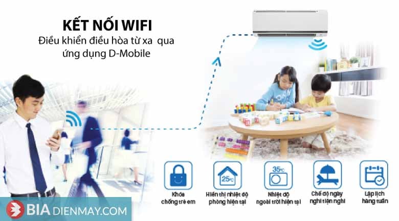 Điều hòa Daikin inverter 12000BTU 1 chiều FTKB35WAVMV - Model 2022