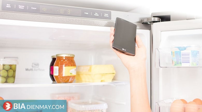 Tủ lạnh LG inverter 478 lít GN-D602BLI - điều khiển tủ lạnh từ xa