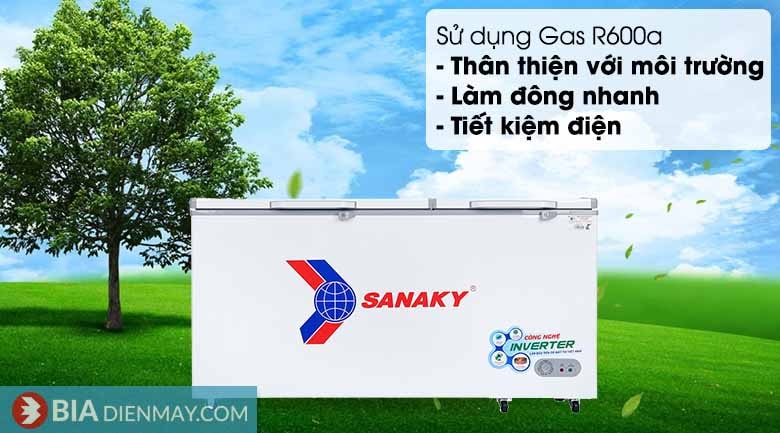 Tủ đông Sanaky inverter 530 lít VH-6699HY3 - Gas R600a thân thiện với môi trường