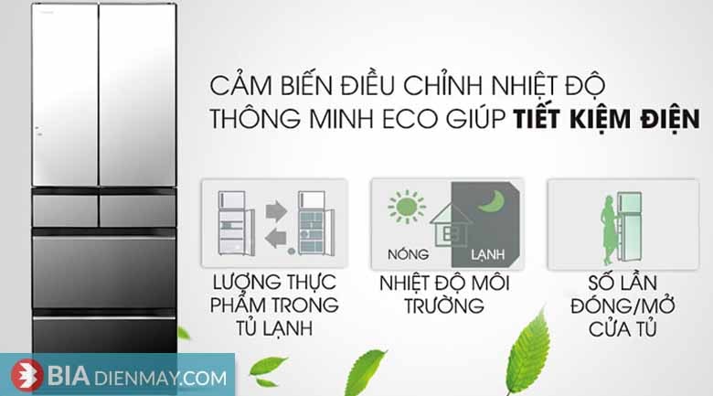 Tủ lạnh Hitachi Inverter 615 lít R-WX620KV(XK) - Model 2021 