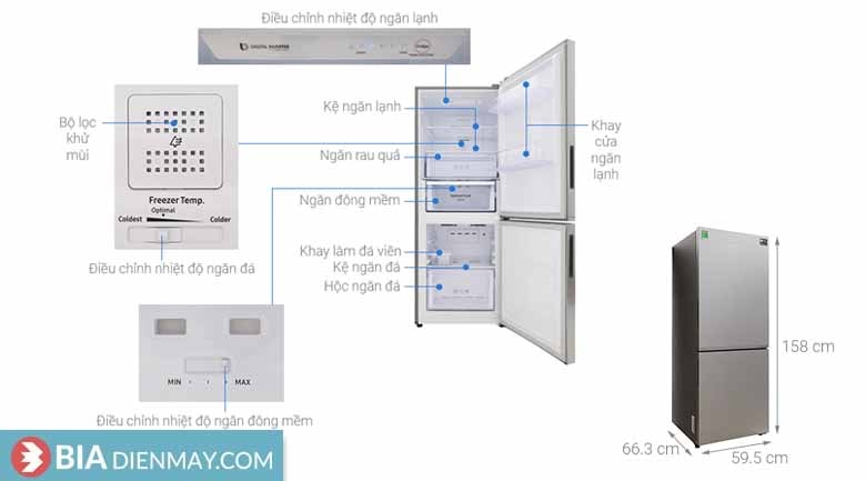 Tủ lạnh Samsung 280 lít RB27N4010S8/SV - thông số