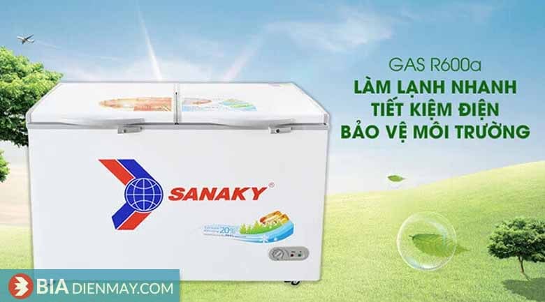 Tủ đông Sanaky 270 lít VH-3699A1 - Gas R600a thân thiện môi trường