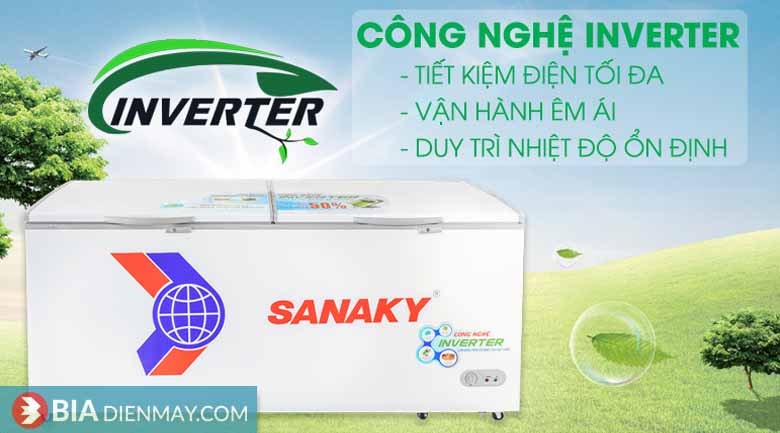Tủ đông Sanaky inverter 761 lít VH-8699HY3 - Công nghệ inverter tiết kiệm điện