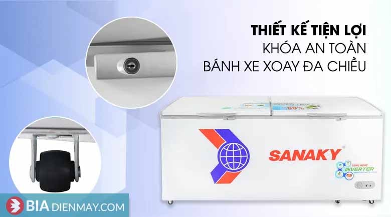 Tủ đông Sanaky inverter 270 lít VH-3699W3 - ngoại hình tiện ích