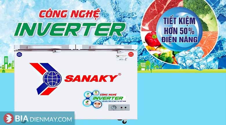 Tủ đông Sanaky inverter 270 lít VH-3699W3 - Công nghệ inverter tiết kiệm điện