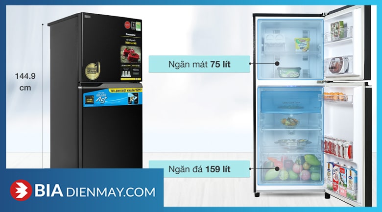 Tủ lạnh Panasonic NR-TV261BPKV Inverter 234 lít