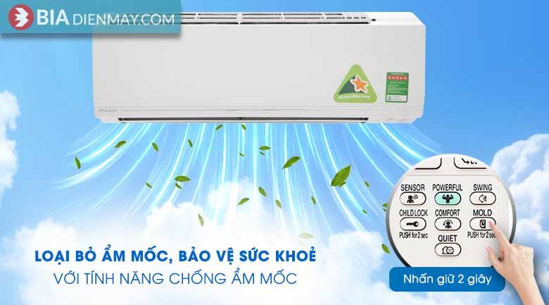 Điều hòa Daikin inverter 22000BTU 2 chiều FTXV60QVMV