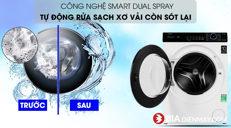 Máy giặt Aqua AQD-A800F W 8 kg Inverter