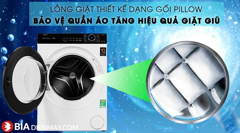 Máy giặt Aqua AQD-A800F W 8 kg Inverter