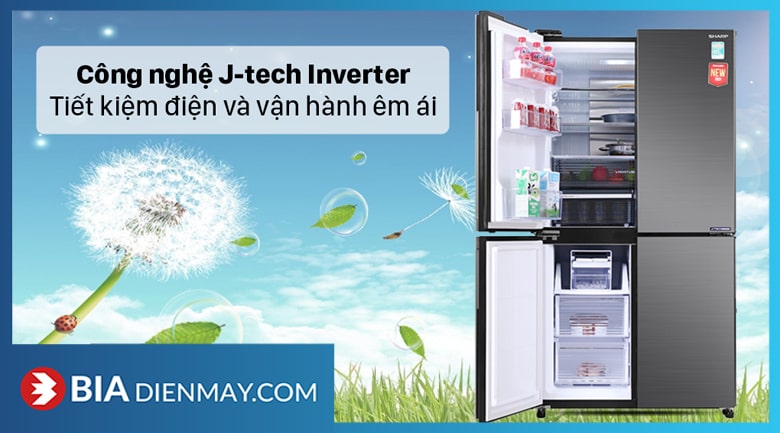 Tủ Lạnh Sharp inverter 525 lít SJ-FX600V-SL - Model 2021