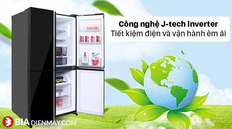 Tủ Lạnh Sharp inverter 525 lít SJ-FXP600VG-BK - Model 2021
