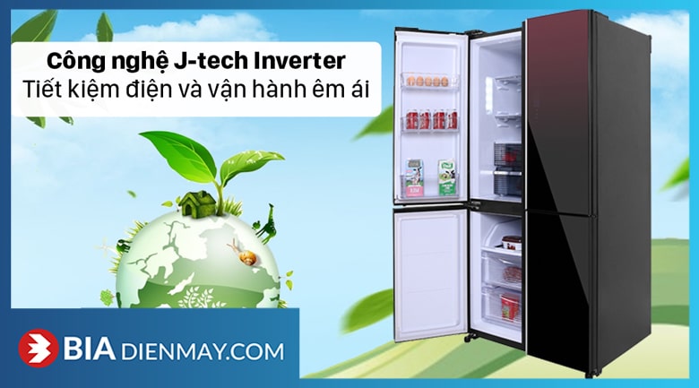 Tủ Lạnh Sharp SJ-FXP640VG-MR 572 Lít Inverter