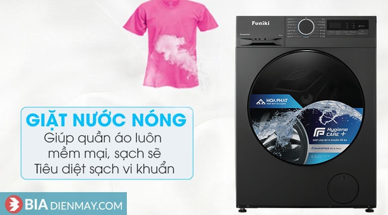 Máy giặt Funiki inverter 10.5 kg HWM F8105ADG  - Công nghệ giặt nước nóng