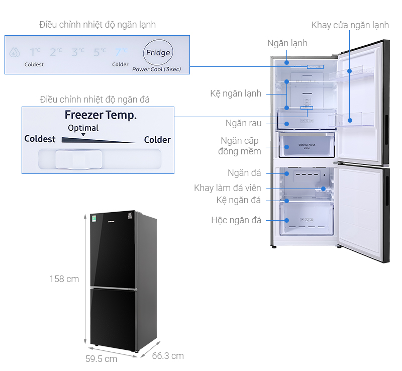 Thông Số Tủ lạnh Samsung RB27N4010BU/SV Inverter 280 lít