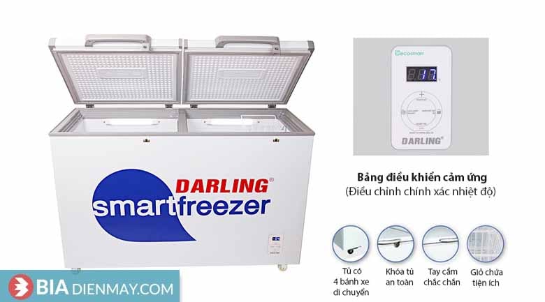 Tủ đông Darling inverter 370 lít DMF-3699WSI - Bảng điều khiển cảm ứng bên ngoài