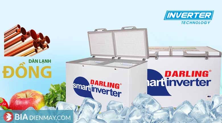 Tủ đông Darling inverter 370 lít DMF-3699WSI - Dàn lạnh bằng đồng