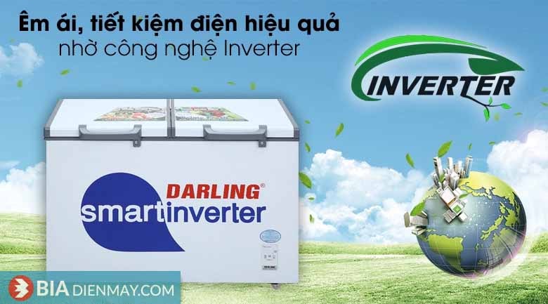 Tủ đông Darling inverter 370 lít DMF-3699WSI - công nghệ inverter tiết kiệm điện