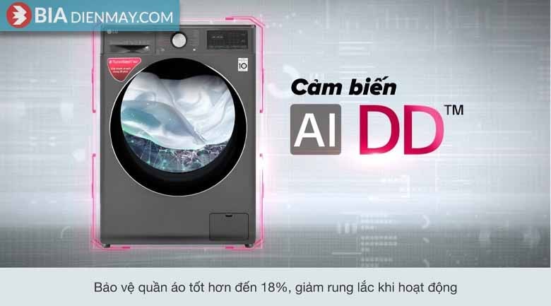 Máy giặt sấy LG Inverter 15 kg F2515RTGB - 8kg sấy