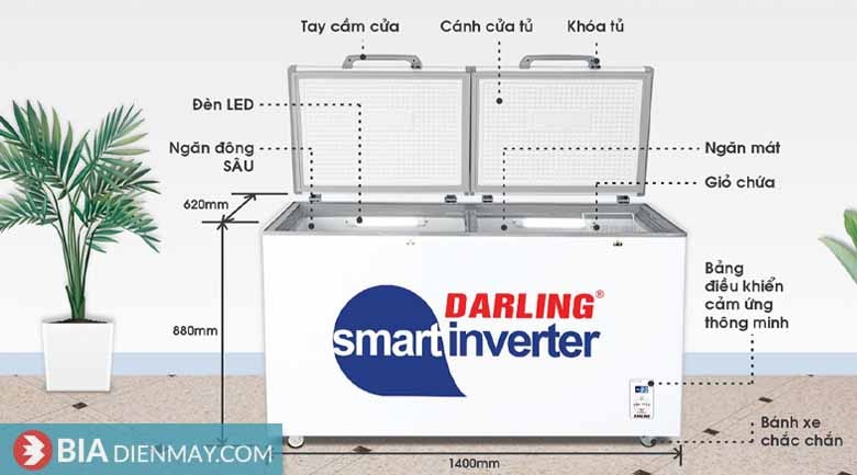 Tủ đông Darling inverter 450 lít DMF-4699WSI - thông số