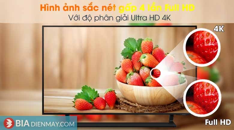 Smart Tivi Samsung 50 inch 4K QLED QA50Q65A - Độ phân giải 4K
