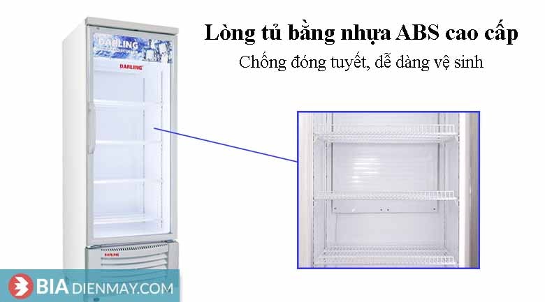 Tủ mát Darling 360 lít DL-3600A  - Lòng tủ bằng nhựa ABS cao cấp
