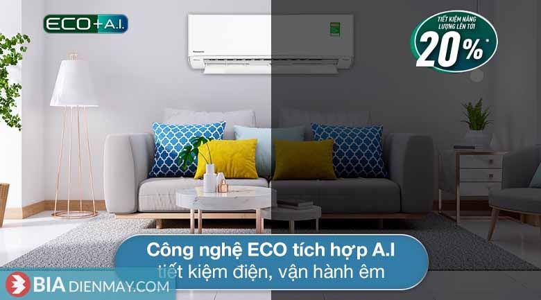 Điều hòa Panasonic 12000 BTU CU/CS-U12ZKH-8 - công nghệ Eco AI tiết kiệm điện