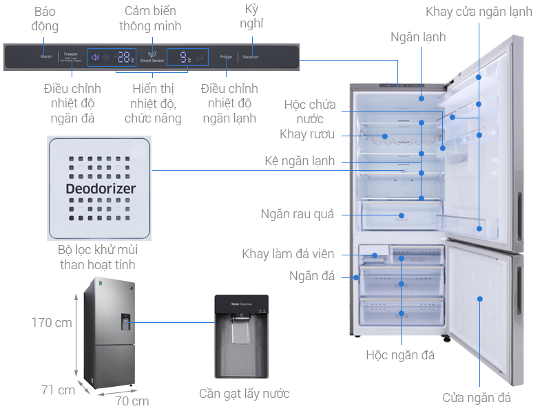 Tủ lạnh Samsung RL4034SBAS8/SV Inverter 424 lít