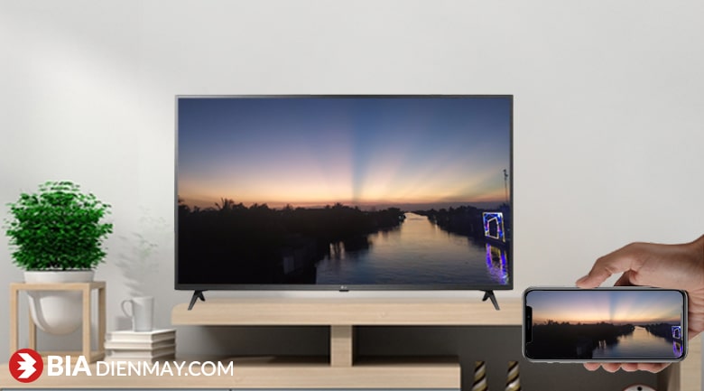 Tivi LG 55 inch 55UP7550PTC - trình chiếu từ điện thoại lên tivi