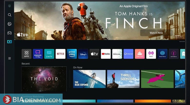 Smart Tivi Samsung 4K 55 inch UA55BU8000 - hệ điều hành Tizen OS thông minh