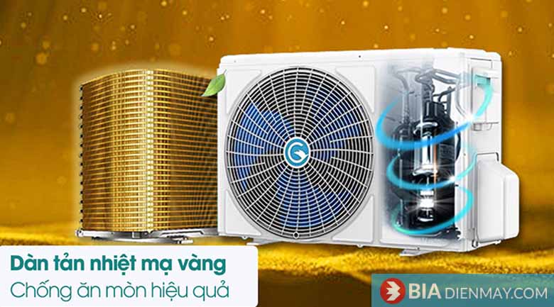 Điều hòa Casper 24000 BTU 1 chiều SC-24TL32 - Dàn tản nhiệt bằng đồng mạ vàng