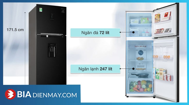 Tủ lạnh Samsung inverter 319 lít RT32K5932BU/SV - Thiết kế