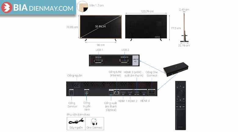 Smart Tivi The Frame QLED Samsung 4K 55 inch QA55LS03B - Model 2022