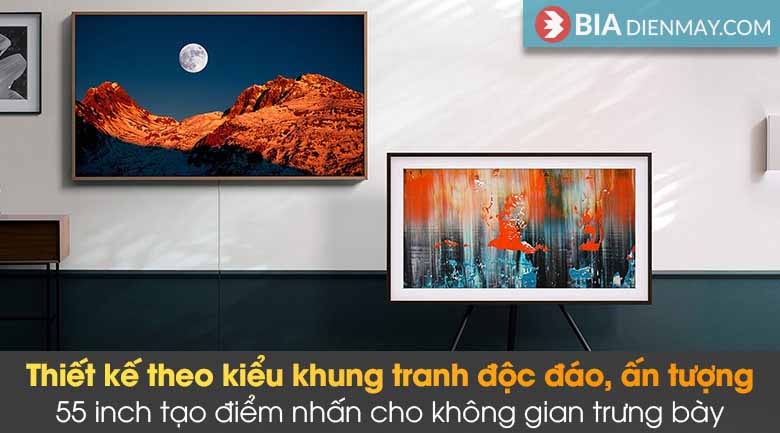 Smart Tivi The Frame QLED Samsung 4K 55 inch QA55LS03B - Model 2022