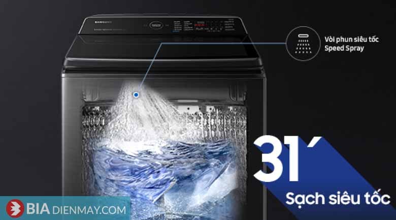 Máy giặt Samsung WA14CG5886BVSV - công nghệ giặt sạch Speed Spray