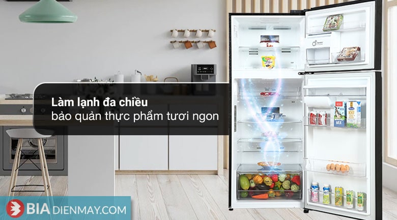 Tủ lạnh LG inverter 374 lít GN-D372BLA - công nghệ làm lạnh đa chiều