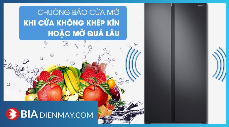 Tủ lạnh Samsung inverter 655 lít RS62R5001B4/SV - chuông báo cửa mở