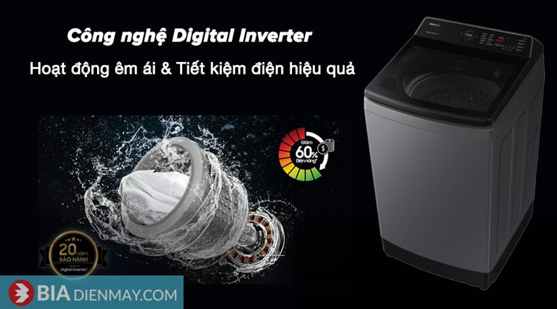 Máy giặt Samsung inverter 10.5 kg WA10CG5745BDSV - inverter tiết kiệm điện năng