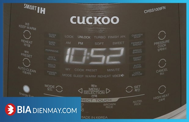 Nồi cơm điện cao tần Cuckoo CRP-CHSS1009FN 1,8L