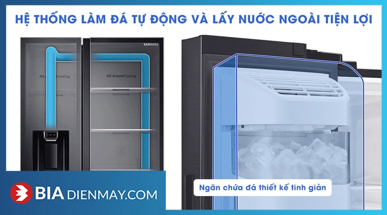 Tủ lạnh Samsung inverter 635 lít RS64R5301B4/SV - ngăn lấy nước ngoài
