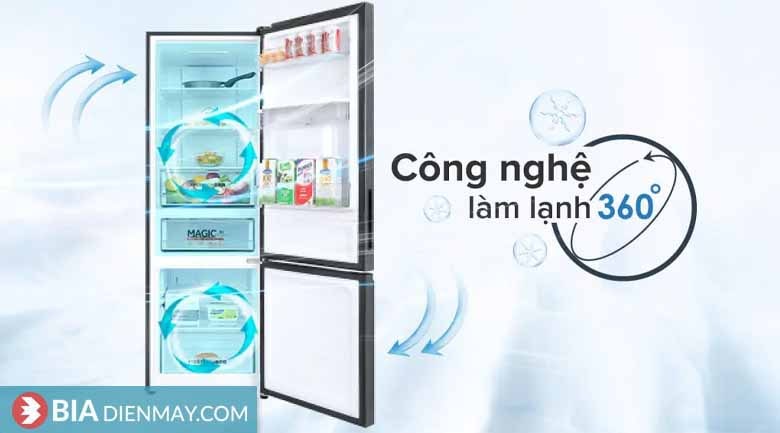 Tủ lạnh Aqua Inverter 320 lít AQR-IW378EB(BS) - chính hãng