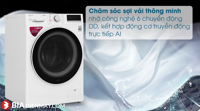 Máy giặt LG Inverter 9 kg FV1409S4W - công nghệ bảo vệ sợi vải