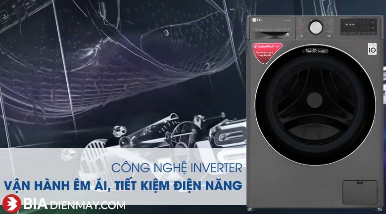 Máy giặt sấy LG FV1450H2B 10.5kg Inverter